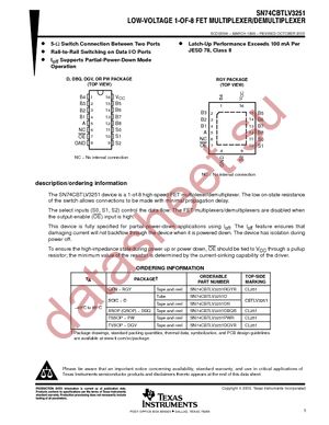 SN74CBTLV3251PWR datasheet  